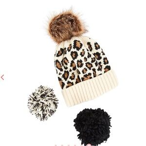 SUMMER & ROSE Multi Pom Chenille Beanie NEW